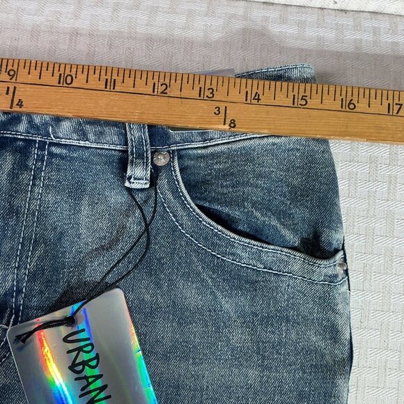 Urban Weekend Womens size 13 Blue Flare Leg Denim Jeans Embroidered Back Pockets - Picture 8 of 11